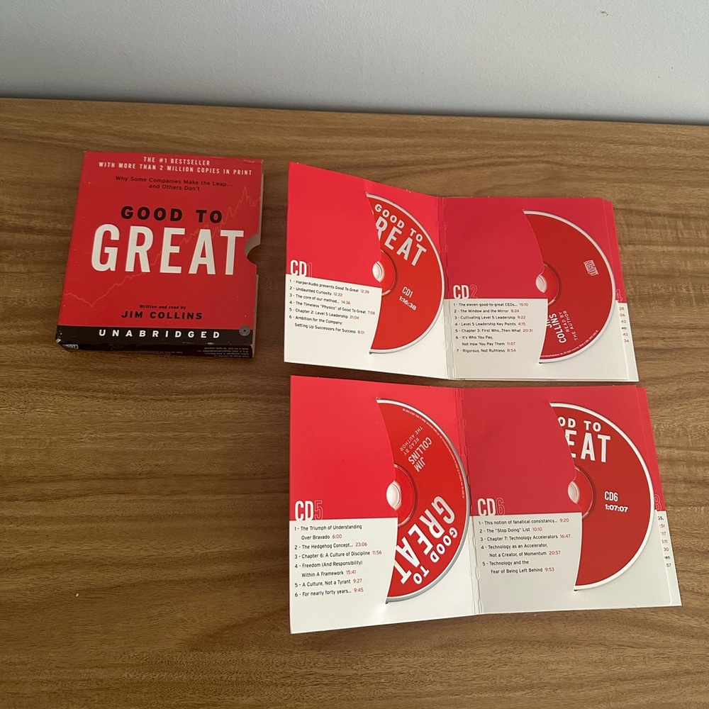 GOOD TO GREAT BY JIM COLLINS UNABRIDGED BOOK AUDIO CDS - 8 CD SET
